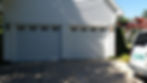 Dual Garage Doors Model: 985 with Insulated Glass and Stockton Design Inserts