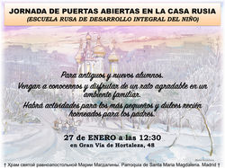 JORNADA DE PUERTAS ABIERTAS EN CASA RUSIA MADRID