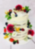 Semi-Naked Cake mit Blüten