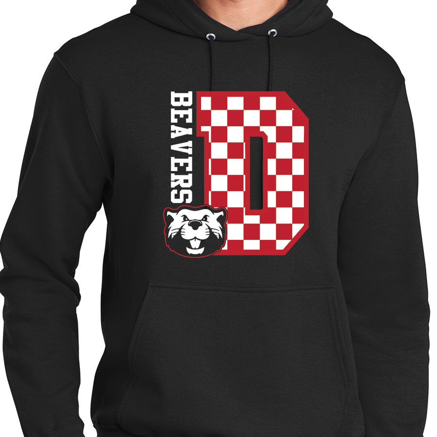 Thumbnail: Beavers Checkered Hooded Sweatshirt