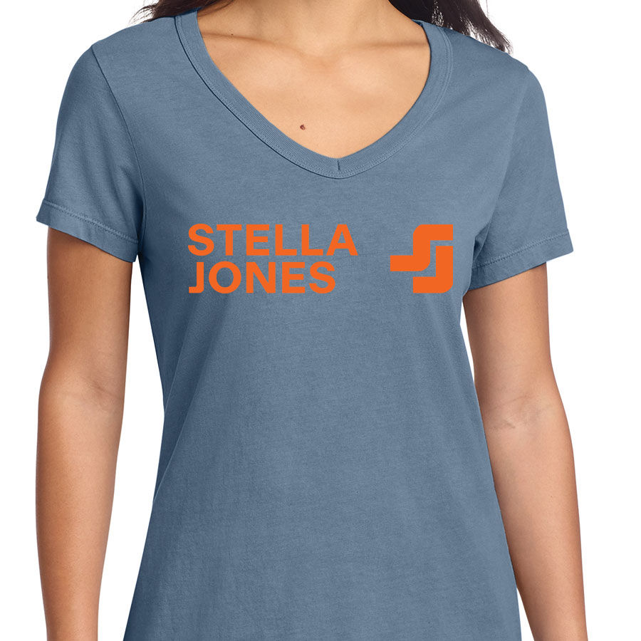 Ladies Beach Wash V-Neck T-Shirt (104)