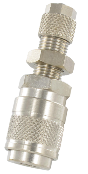 118 - Mini-coupleurs standards traversée de cloison à raccord à coiffe passage