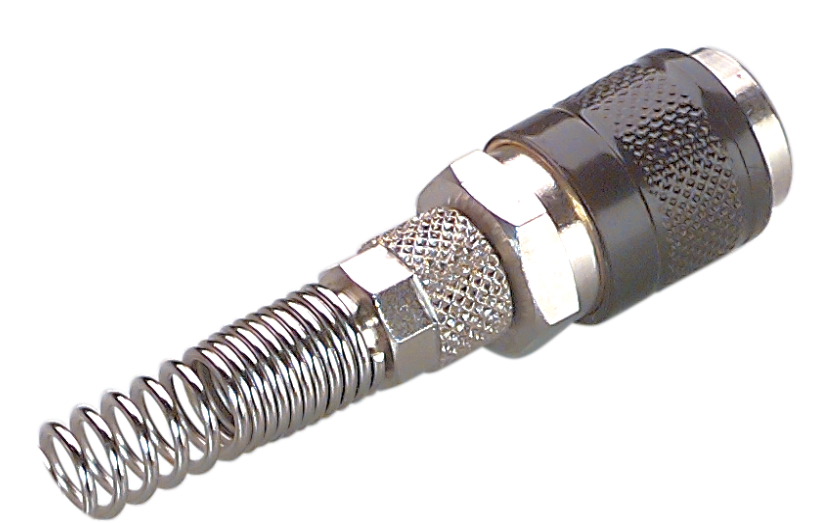 185.4 - Mini-coupleurs double obturation raccord à coiffe avec ressort passage