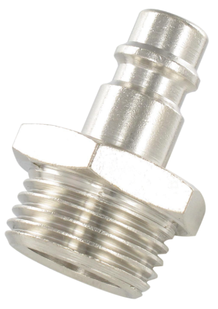 261 - Embouts profil EURO mâle cylindrique passage 7,5 mm en laiton nickelé