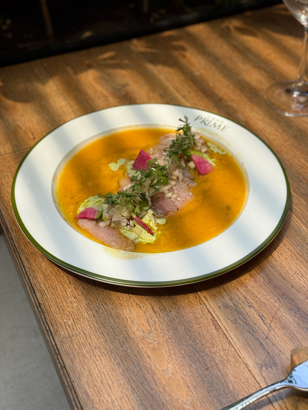 Tiradito de Robalo ($420) | No es picante pero sí divertido al gusto