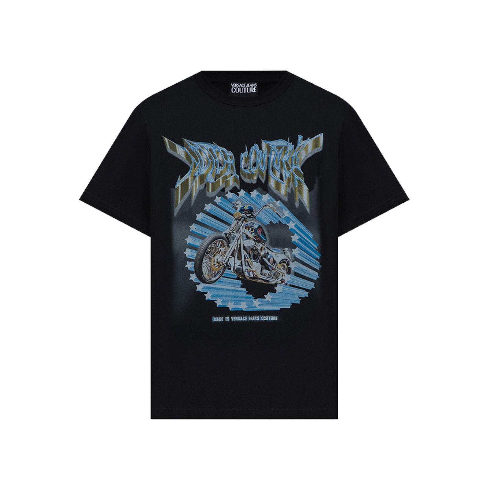 VERSACE JEANS COUTURE MOTOR COUTURE TEE | BLACK