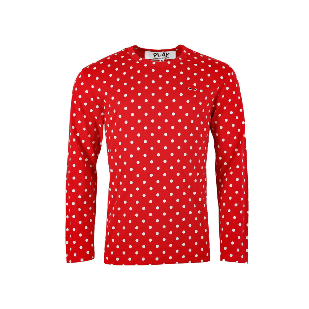 COMME DES GARÇONS POLKA DOT SHIRT IN RED