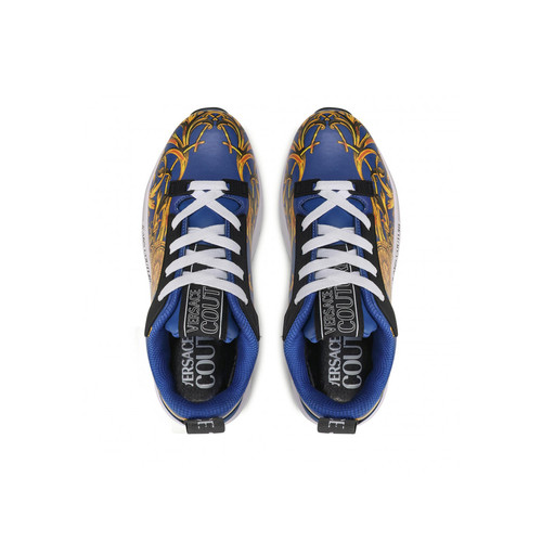 VERSACE JEANS COUTURE DYNAMIC GARLAND SUN SNEAKERS IN BLUE