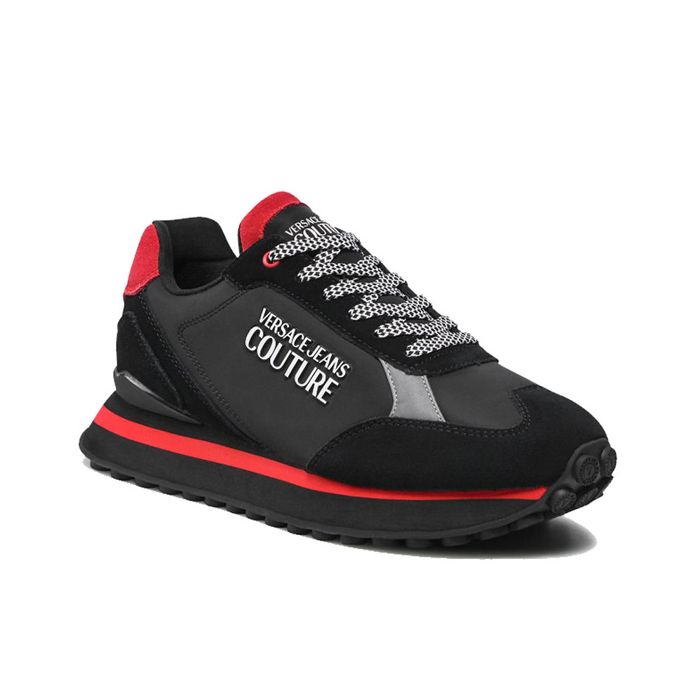 Thumbnail: VERSACE JEANS COUTURE TRAINERS IN BLACK/RED