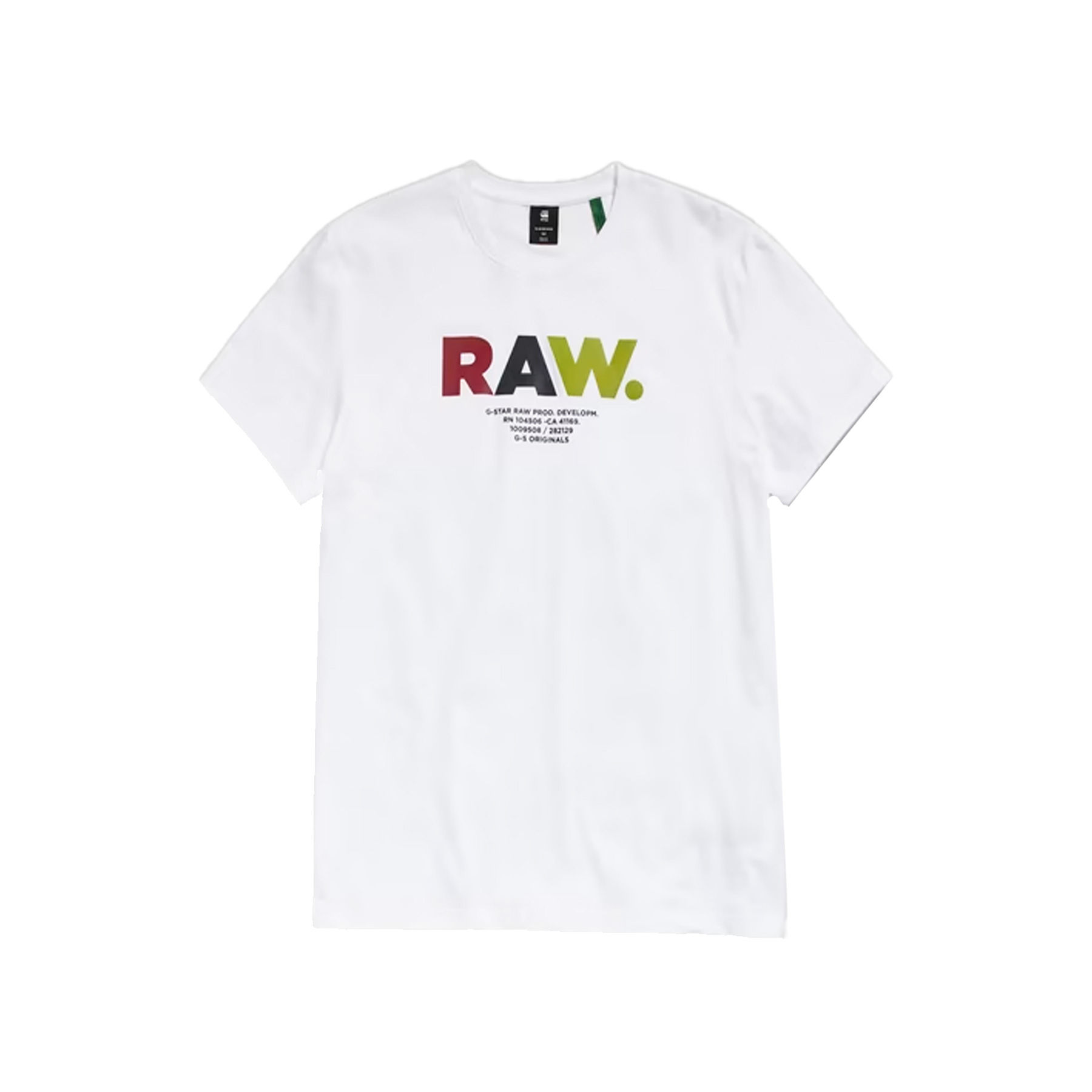 G-STAR RAW MULTI COLORED RAW. TEE IN WHITE