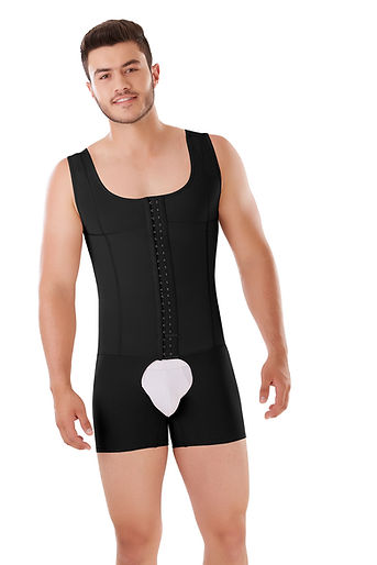 FAJAS COLOMBIANAS BODY SHAPER 061 HIGH COMPRESSION MENS BODYSUIT WITH THIGH CONTROL