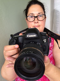 Sandra Otter Holding Canon 5D DSLR Camera