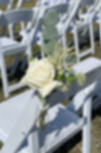 White rose wedding chair decoration