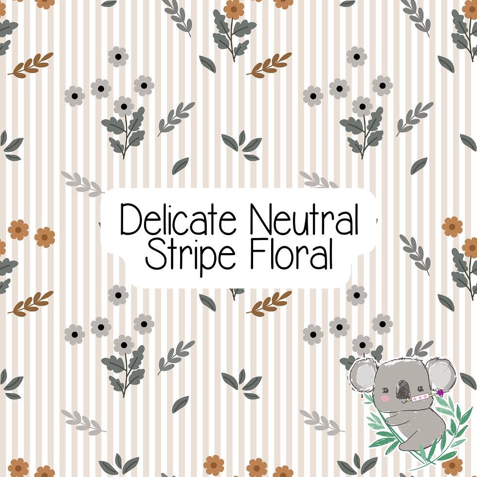 Delicate Neutral Stripe Floral