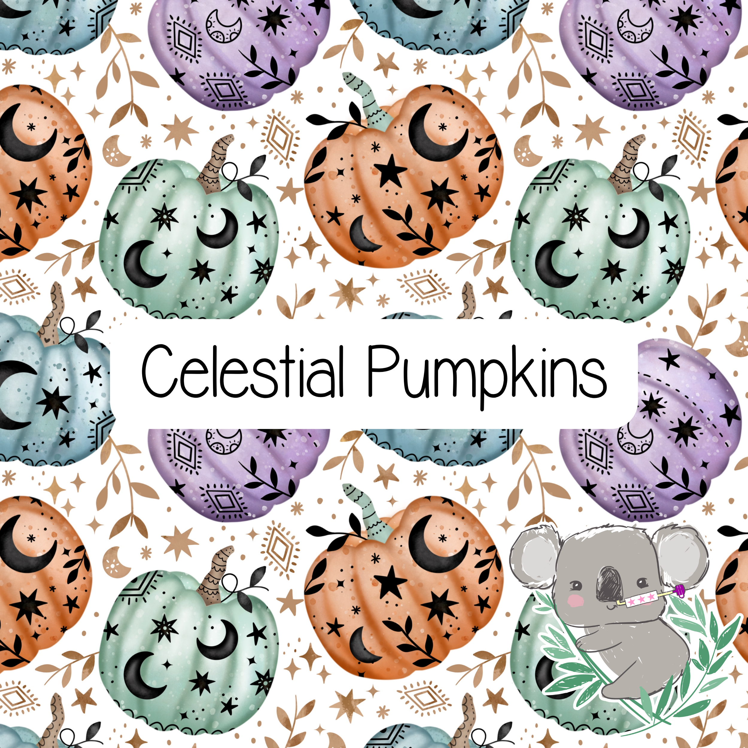 Celestial Pumpkins Medication Mat