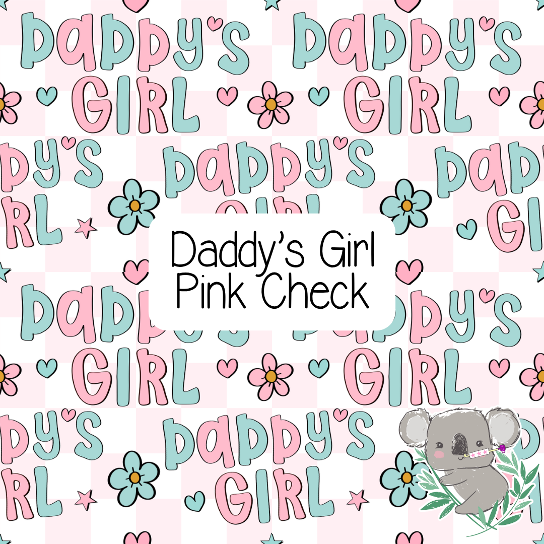 Daddy's Girl Pink Check