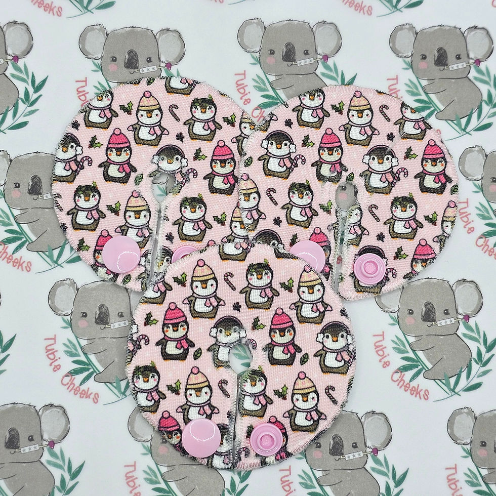 Pink Penguins Tummy Pad