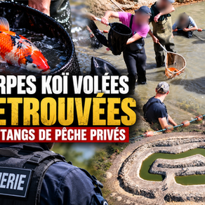 230 carpes koï volées dans l'Oise retrouvées dans des étangs de pêche