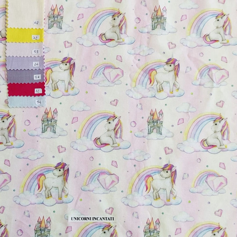 Thumbnail: "ENCHANTED UNICORNS" percale bed set