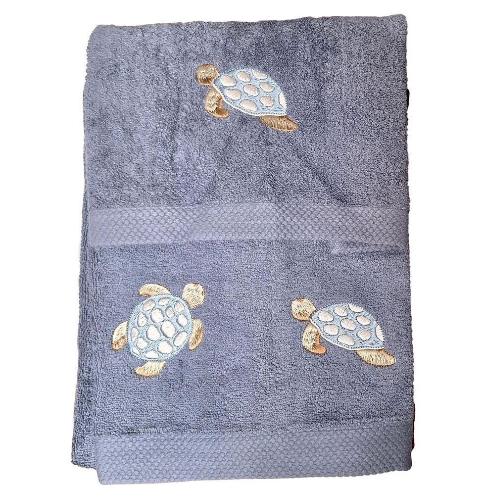 Thumbnail: Set asciugamani ricamati "Tartaruga"