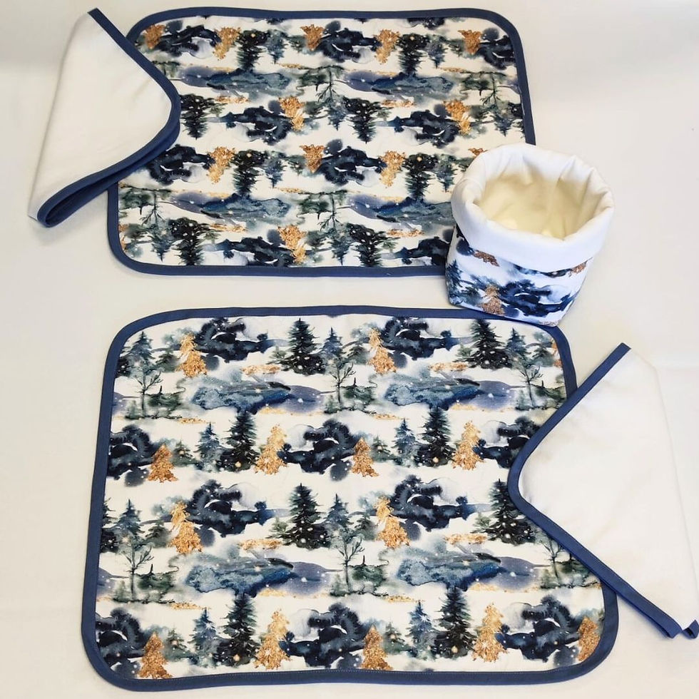 Thumbnail: Tovaglia natalizia in cotone panama