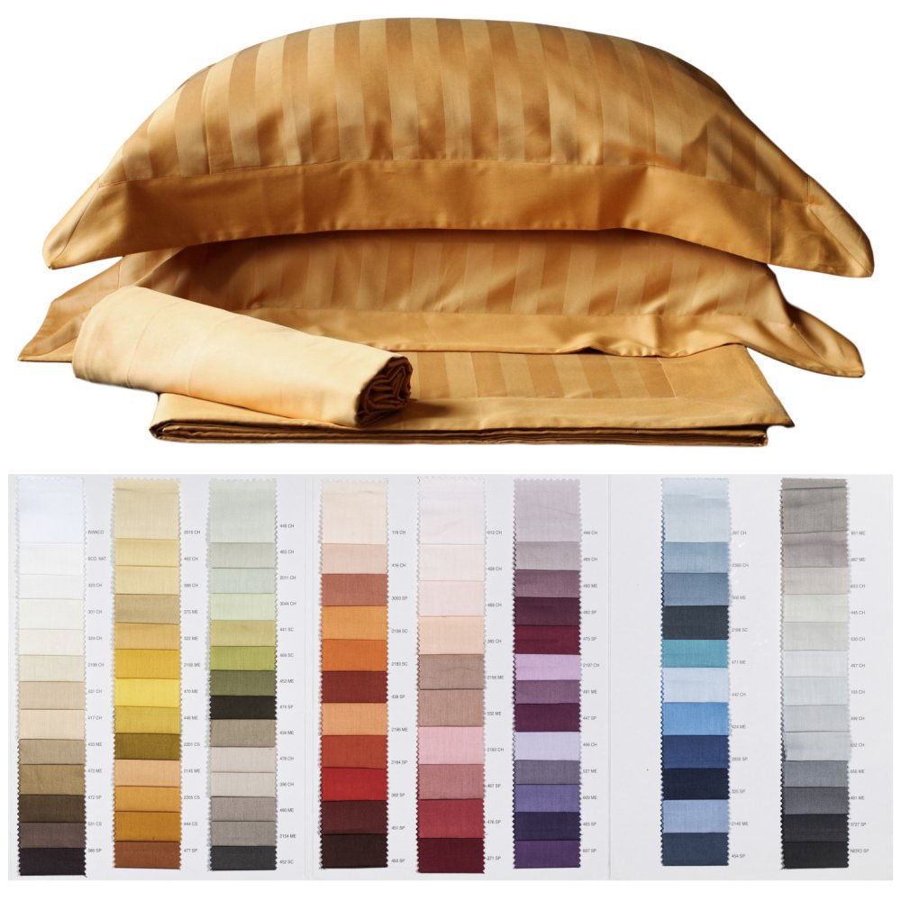 completo letto in raso righe