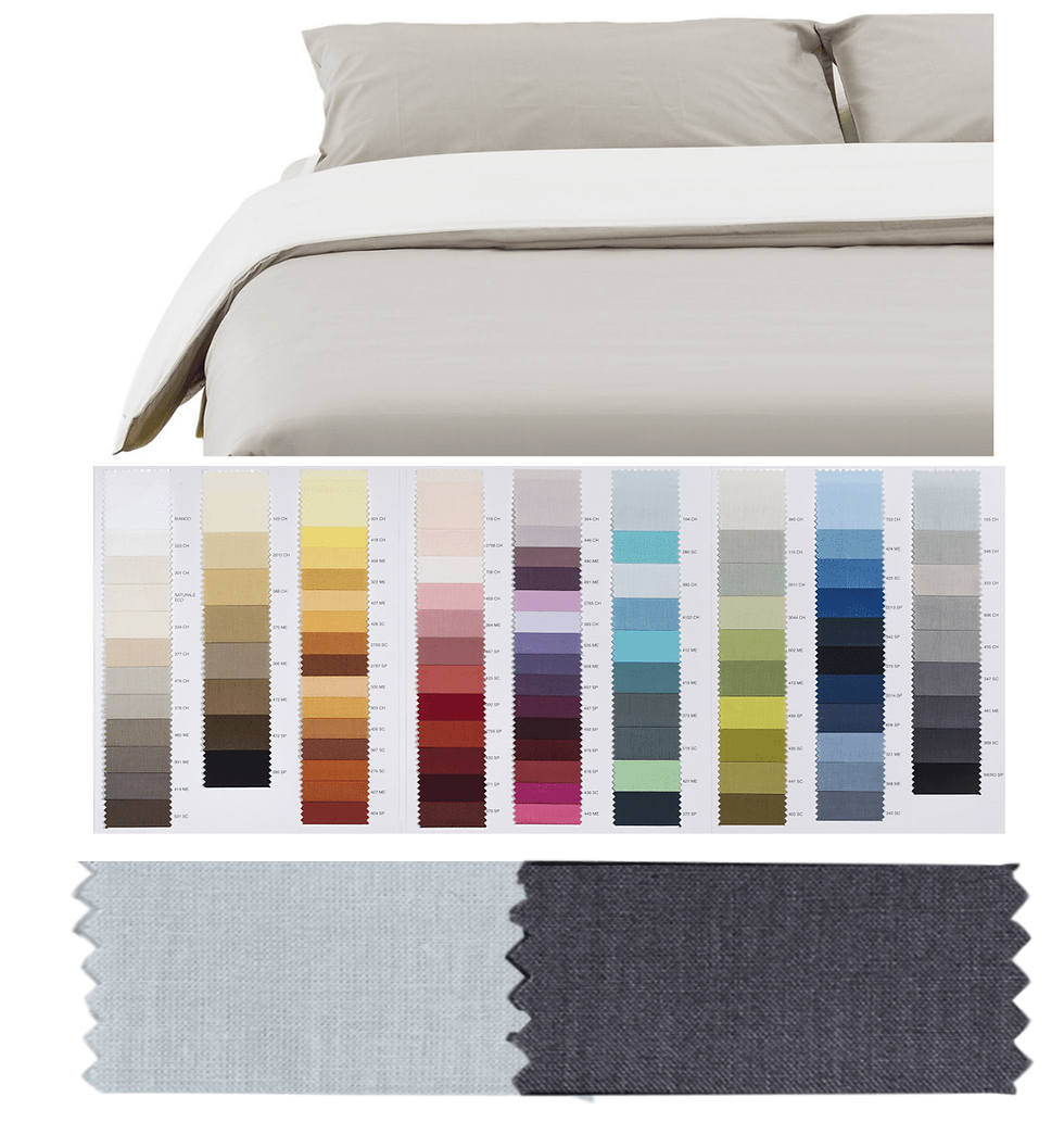 Thumbnail: BICOLOR 100% cotton duvet cover . Choose the colors!
