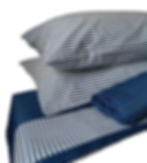 lenzuola a righe bianche e blu