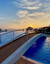 Sunset over Swimming Pool Bridge
