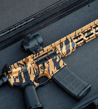 Tiger Striped cerakoted AR-15