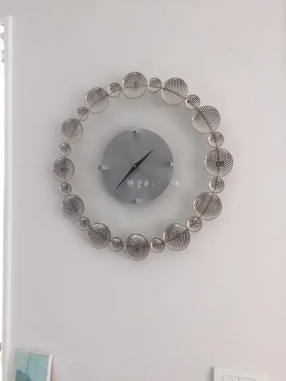 Silver Arty Clock
