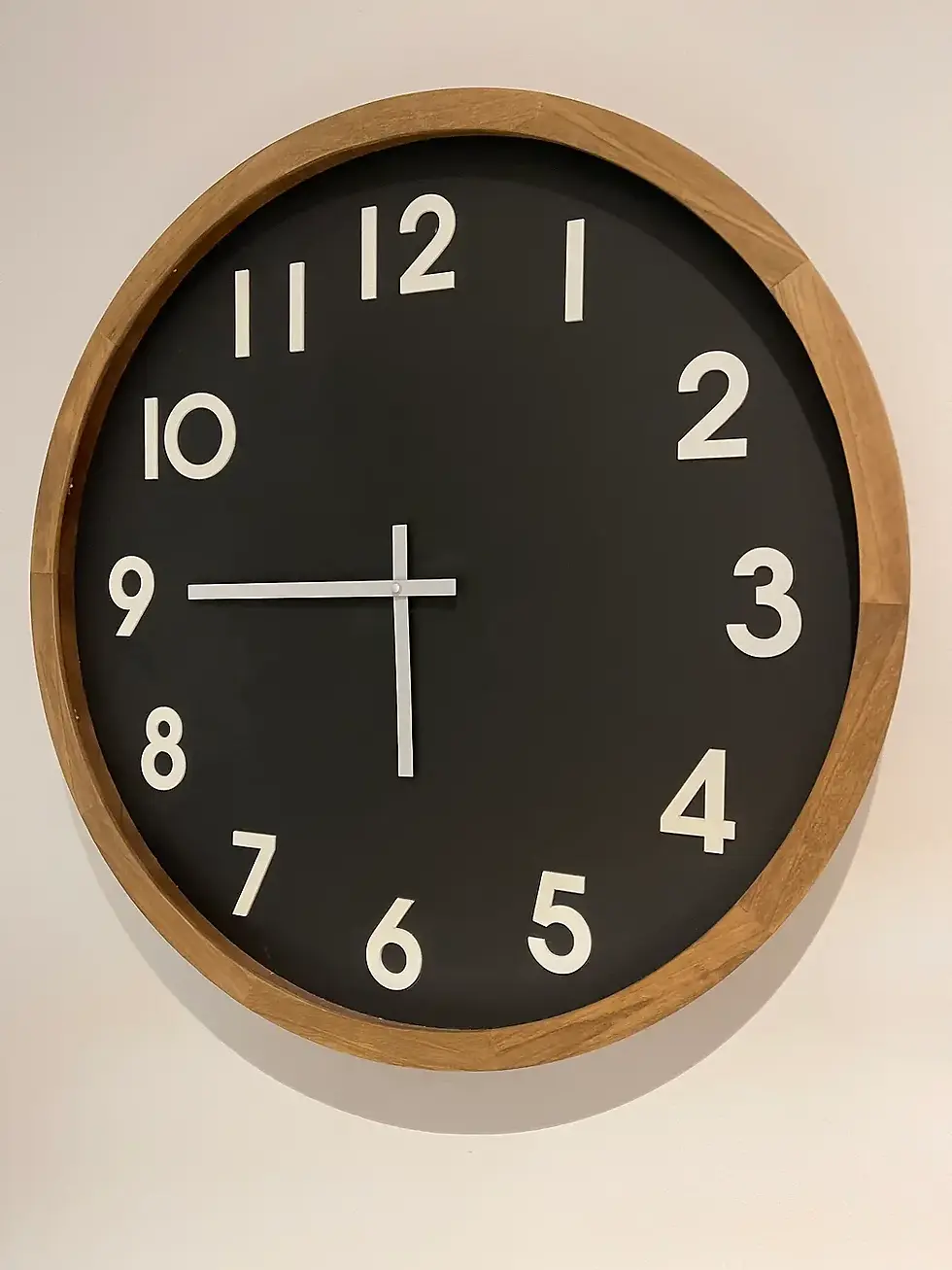 Large Wood Frame Clock