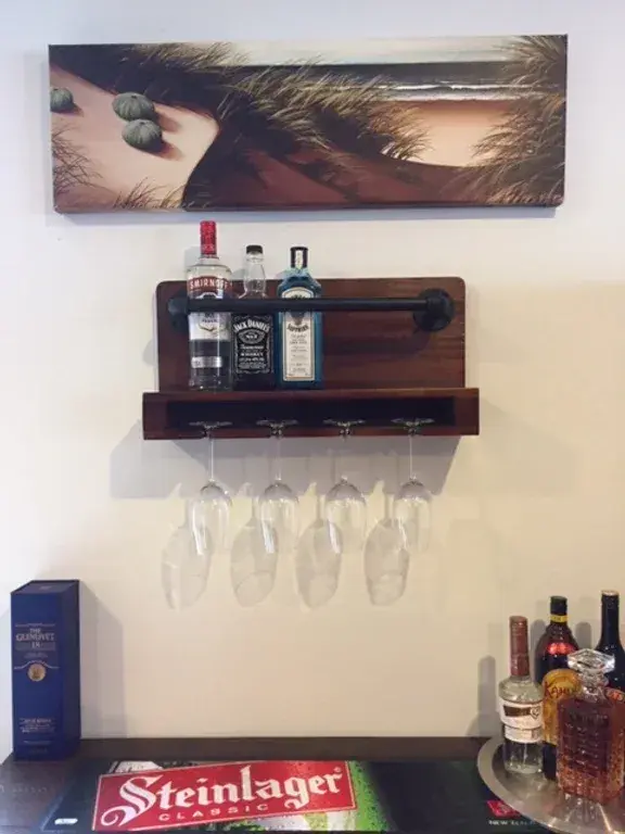 Bar and Glass Rack in Rumpus Room