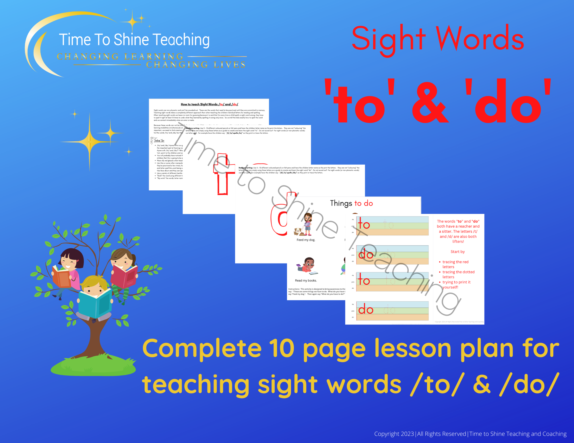 Sight Words "to" & "do" lesson