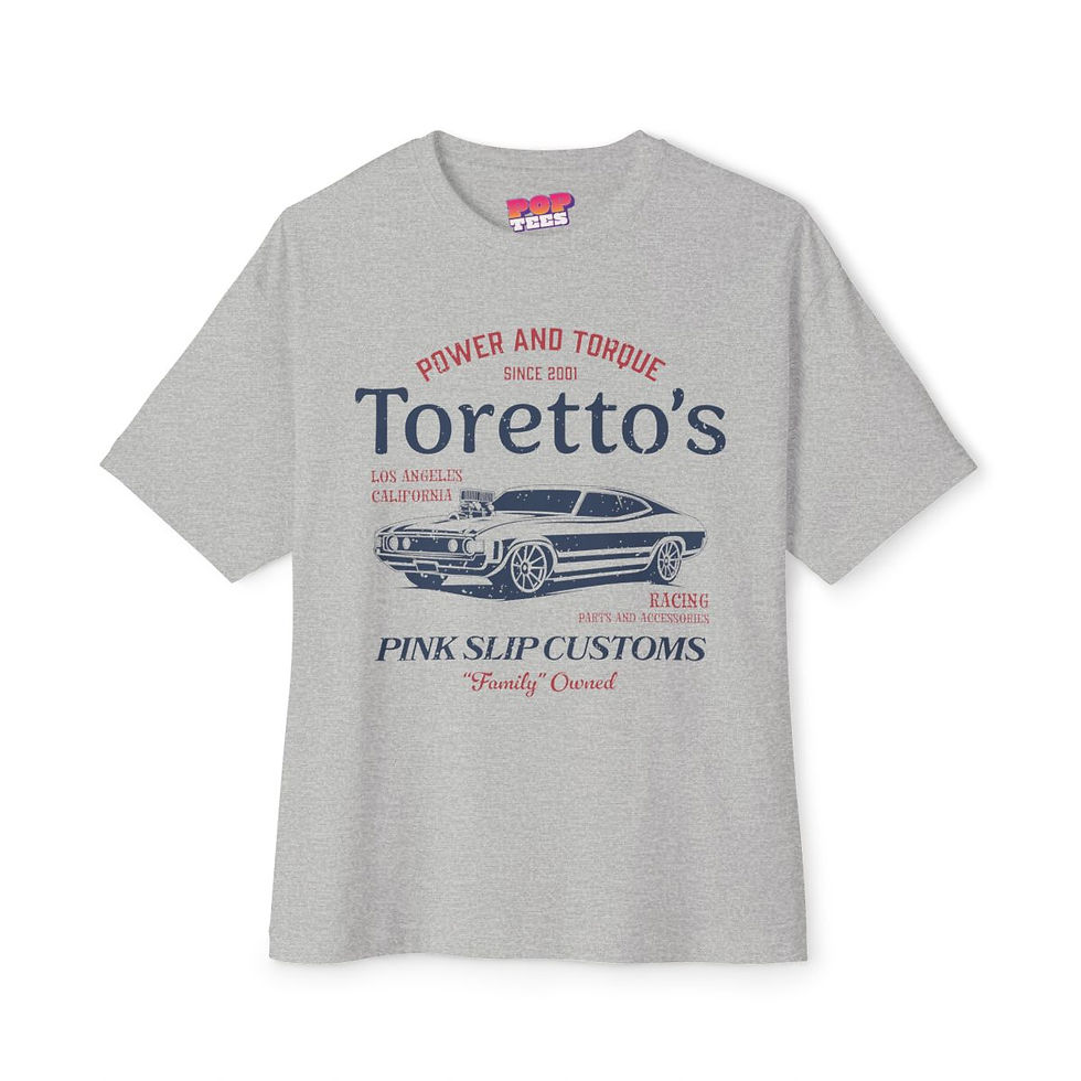 Thumbnail: Toretto's Pink Slip Customs | Unisex Oversized Tee 