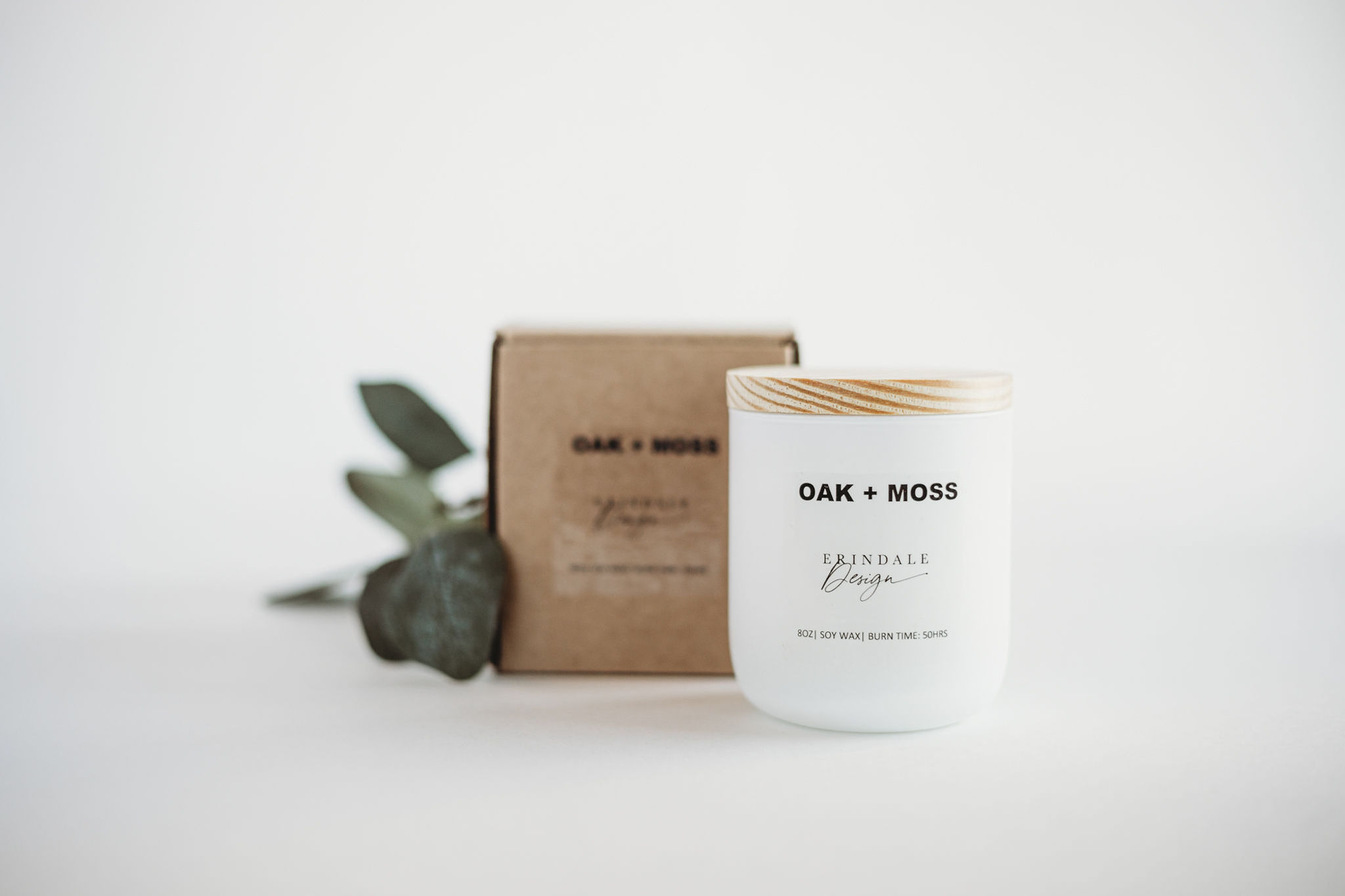 Oak + Moss Soy Candle Options