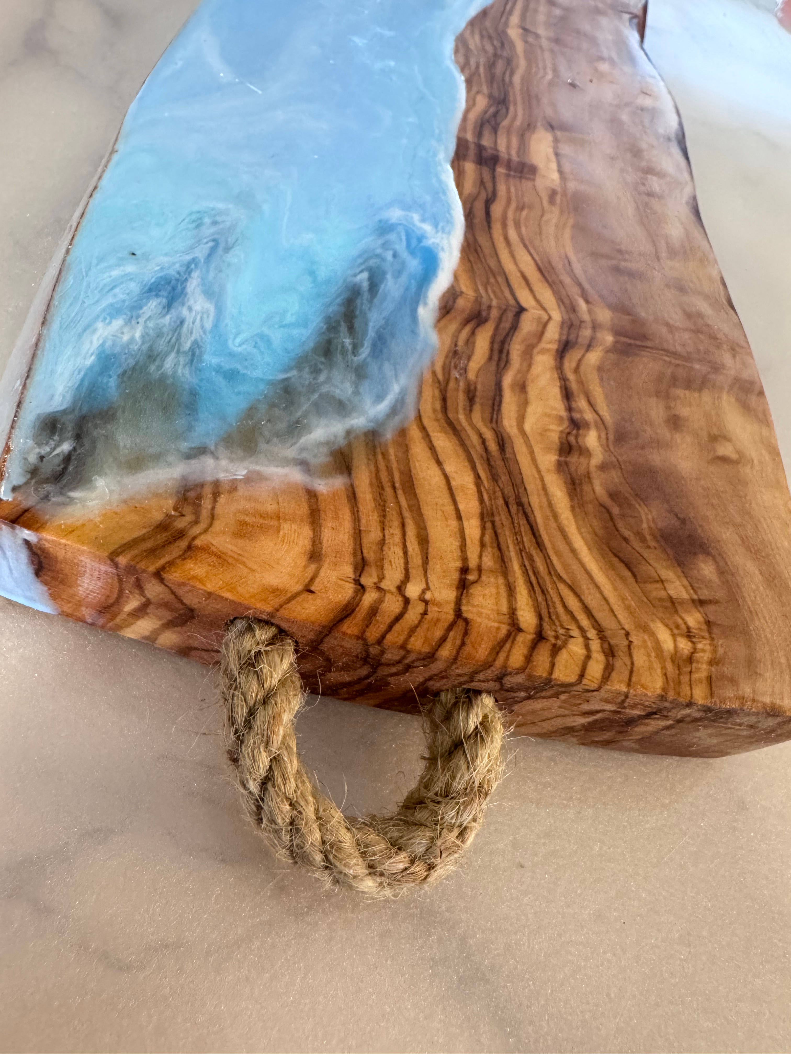 Coastal Breeze Olive Wood Server