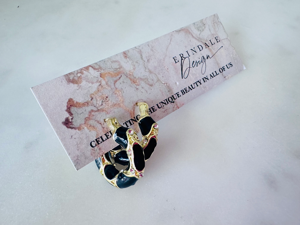 Thumbnail: Black + Gold Creole Hoops