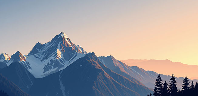 two-tone mountain view, with wide aspect ratio and no foreground, that can be easily tiled