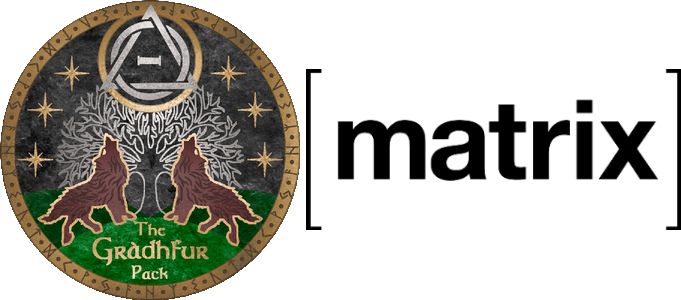 Gràdhfur-Pack Emblem with Matrix Logo