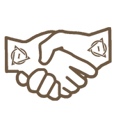 Handschlag zwischen zwei Therians