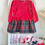 Thumbnail: Red tartan Velour Baby Dress 