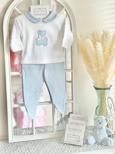 Luna Light Blue Two-Piece Baby Set main image 1