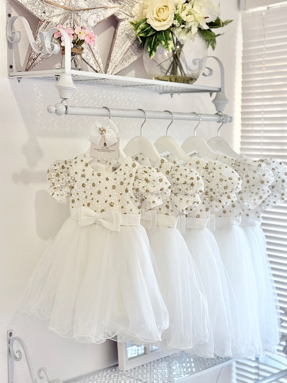 Thumbnail: Baby Girls Occasion Dress - WHITE