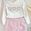 Thumbnail: Sparkle Heart Skort Set - Dusky Pink