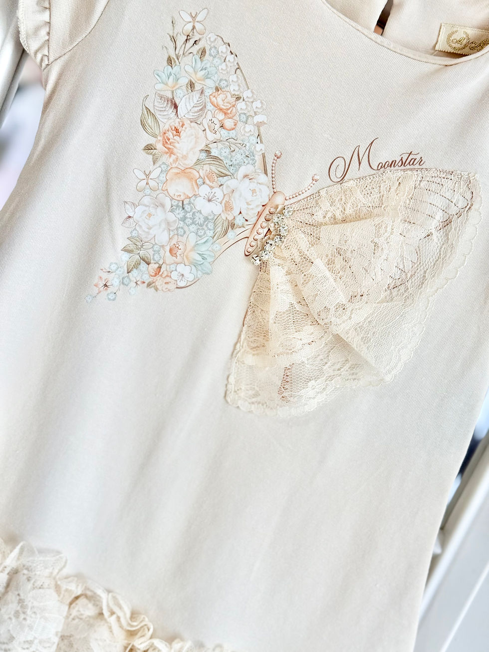 Thumbnail: Beige Butterfly Summer Dress