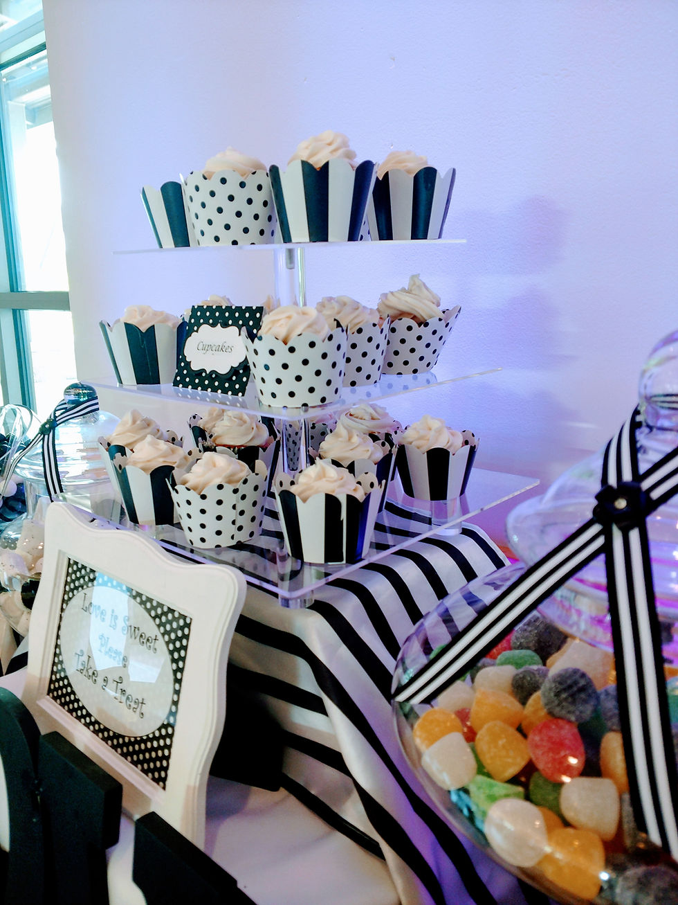 Thumbnail: Custom Candy Buffet Table -Black/White -Medium