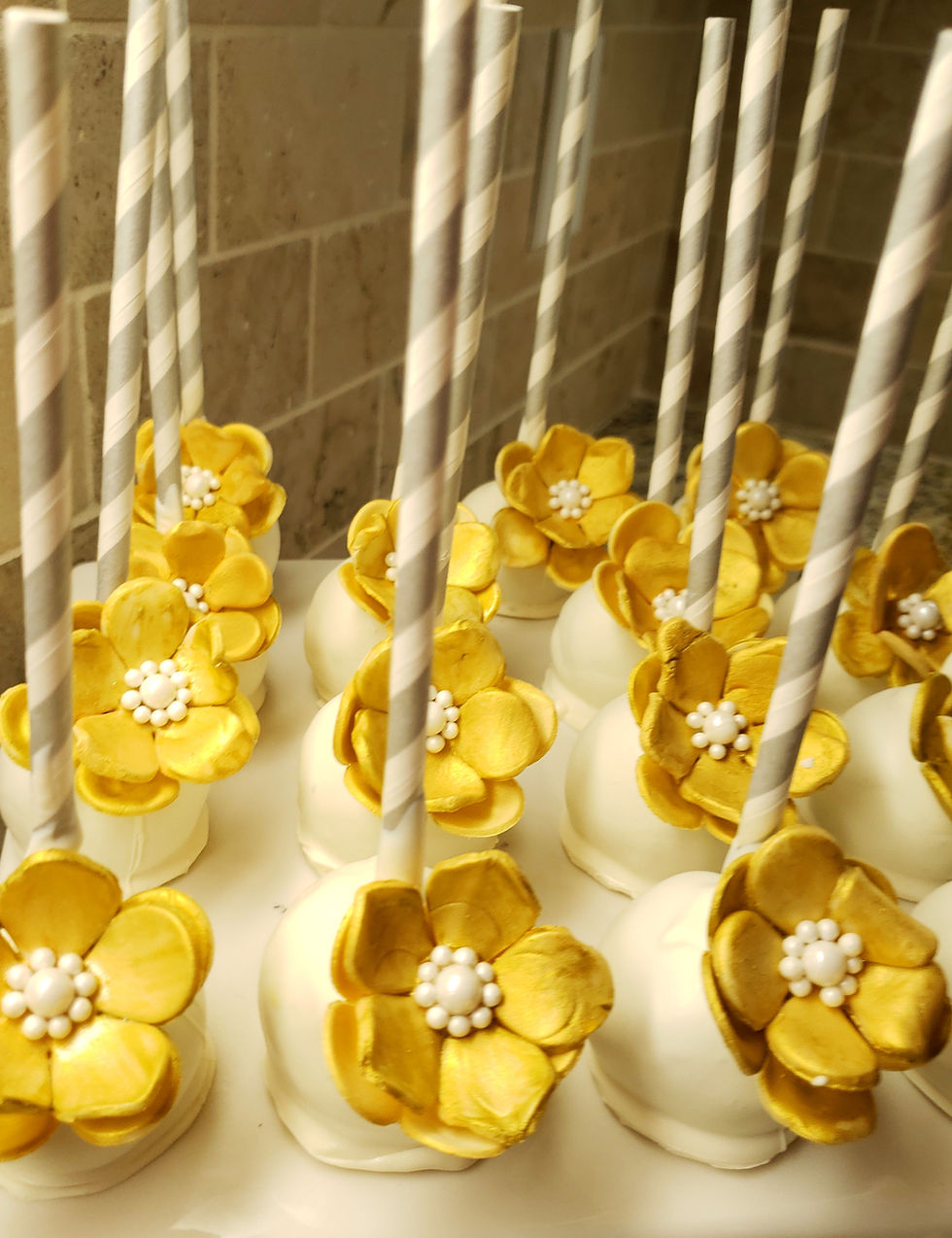 Thumbnail: Cake Pop- Wedding -Pink & Gold Bridal Bliss- 12pk