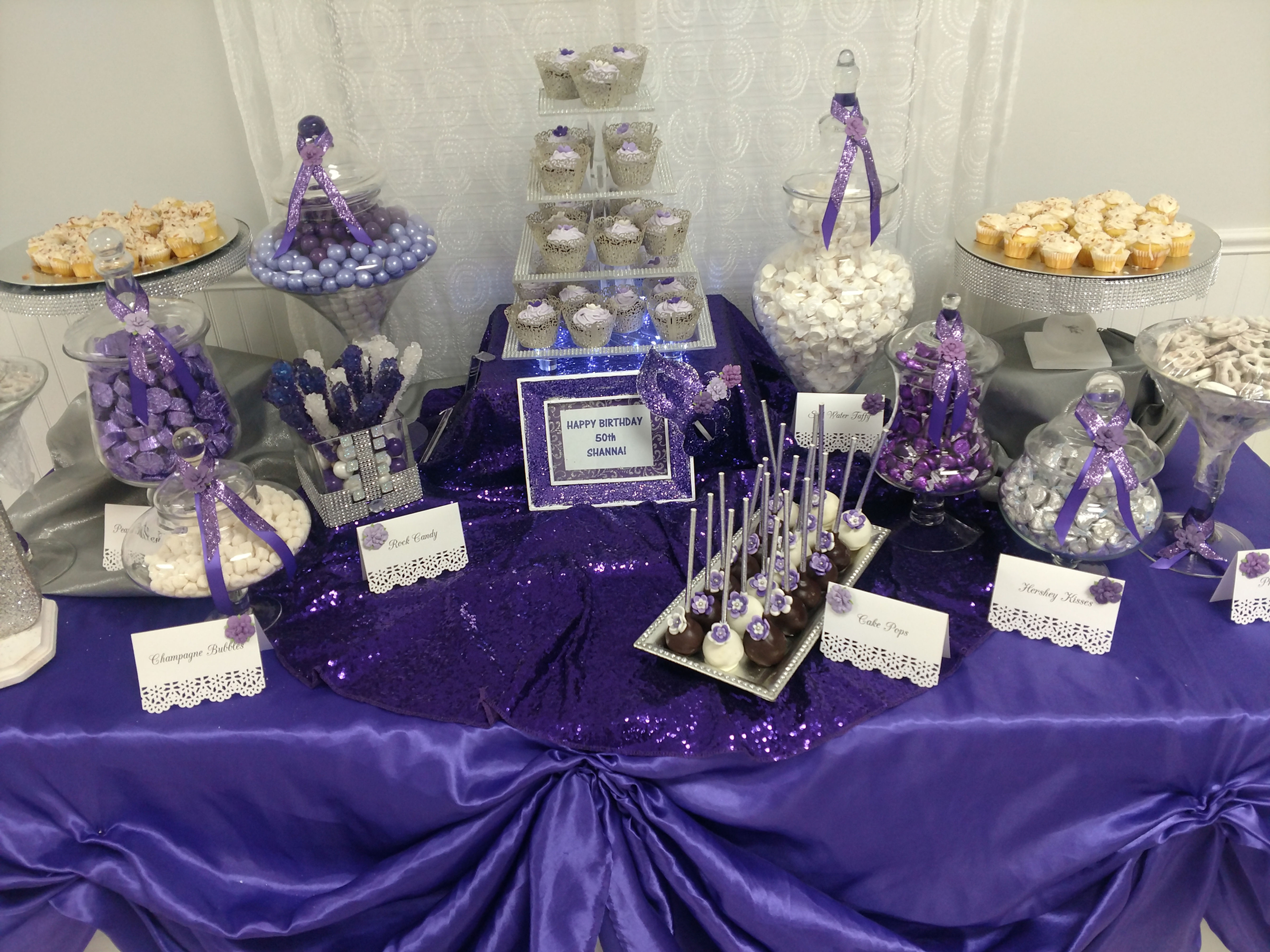Custom Candy/ Dessert Table - Purple Passion- Large