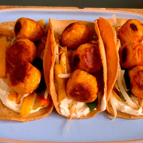 Super-easy: Maistortilla's met pompoen-wortel balletjes